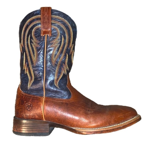 Ariat 12D Plano Western Boots Lightweight Square Toe - Picture 2 of 9